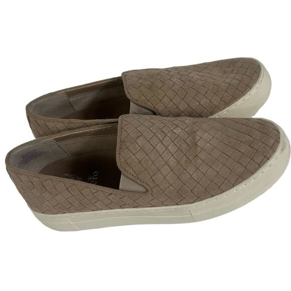 Vince Camuto Camby Taupe Tan Woven Slip-On Platform Sneaker Size 8 - Picture 8 of 9